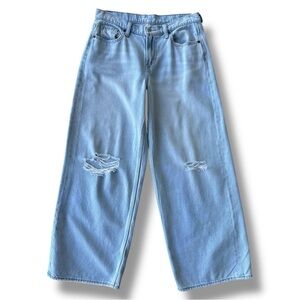 Old Navy Mid-Rise Baggy Wide Leg Jeans Size 6